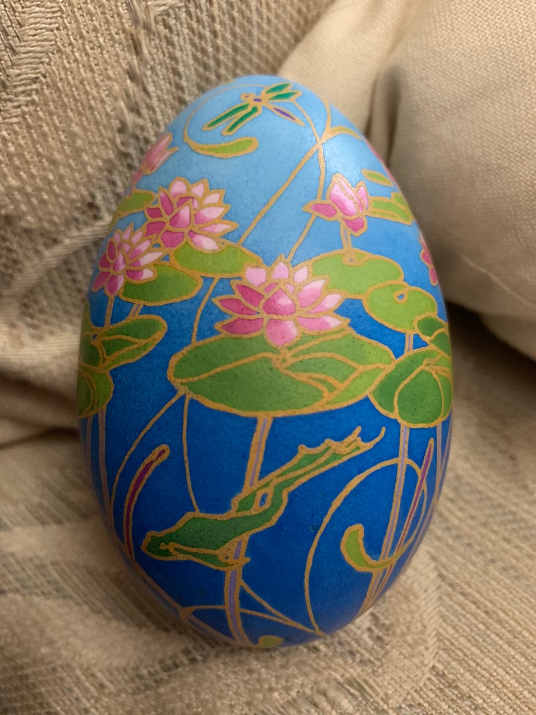 Original dyed goose egg by Cheryl Assemi